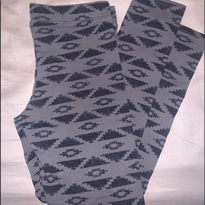 PINK Gray and Black leggings